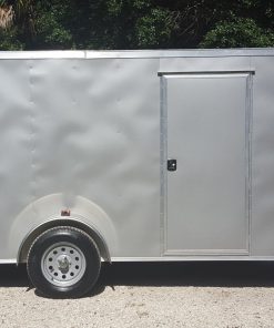 6x12 SA Trailer - Silver Frost, Ramp, Side Door, Extra Height