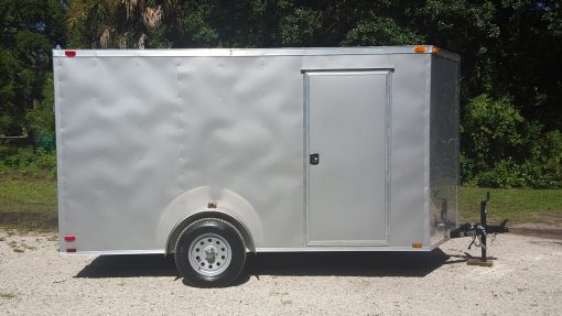 6x12 SA Trailer - Silver Frost, Ramp, Side Door, Extra Height