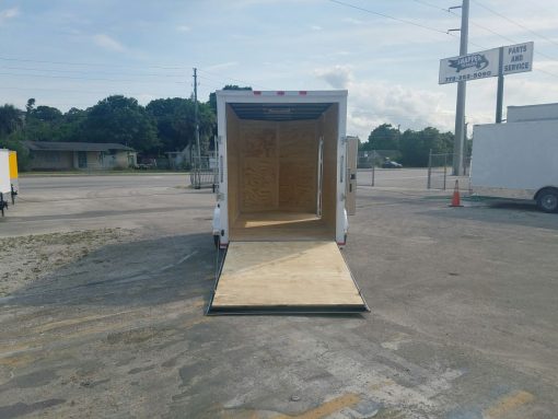 6x12 SA Trailer - White, Ramp, Side Door, Extra Height