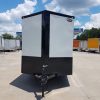 6x12 SA Trailer - White, Ramp, Side Door, Extra Height, Blackout Package