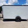 6x12 SA Trailer - White, Ramp, Side Door, Extra Height, Blackout Package