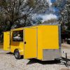 6x12 SA Trailer - Yellow, Double Doors, Side Door, Extra Height, Concession Door