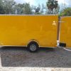 6x12 SA Trailer - Yellow, Double Doors, Side Door, Extra Height, Concession Door
