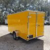 6x12 SA Trailer - Yellow, Double Doors, Side Door, Extra Height, Concession Door