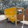 6x12 SA Trailer - Yellow, Double Doors, Side Door, Extra Height, Concession Door