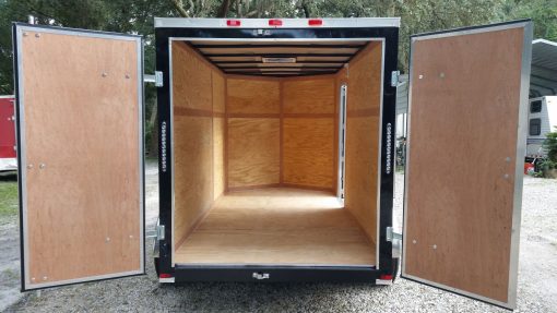 6x12 TA Trailer - Black, Double Doors, Side Door, Extra Height