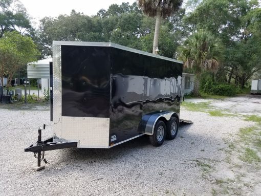 6x12 TA Trailer - Black, Ramp, Side Door, Extra Height