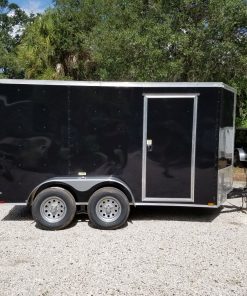 6x12 TA Trailer - Black, Ramp, Side Door, Extra Height