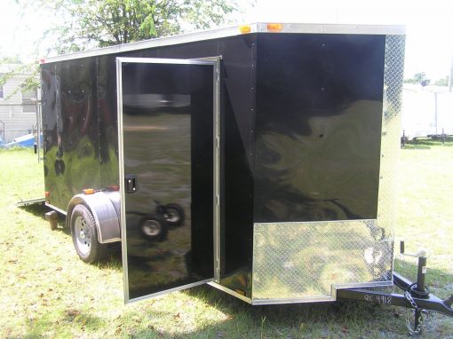 6x14 SA Trailer - Black, Ramp, Side Door, Extra Height