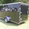 6x14 SA Trailer - Black, Ramp, Side Door, Extra Height