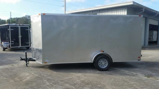 6x14 SA Trailer - Champagne, Ramp, Side Door, Extra Height