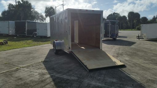 6x14 SA Trailer - Champagne, Ramp, Side Door, Extra Height