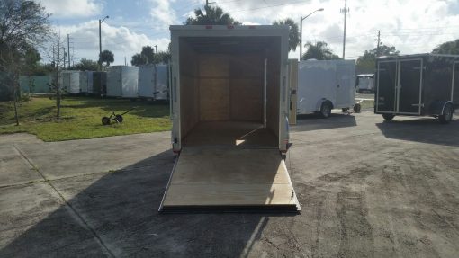 6x14 SA Trailer - Champagne, Ramp, Side Door, Extra Height