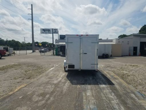 6x14 SA Trailer - White, Double Doors, Side Door, Extra Height