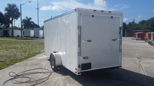 6x14 SA Trailer - White, Ramp, Side Door, Extra Height