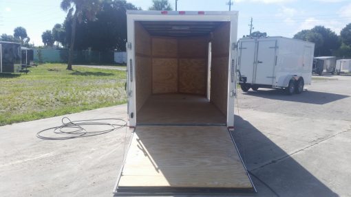 6x14 SA Trailer - White, Ramp, Side Door, Extra Height