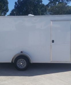 6x14 SA Trailer - White, Ramp, Side Door, Extra Height