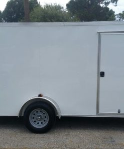 6x14 SA Trailer - White, Ramp, Side Door, Extra Height