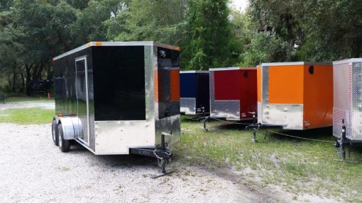 6x14 TA Trailer - Black, Ramp, Side Door, Extra Height