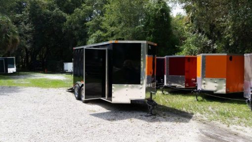 6x14 TA Trailer - Black, Ramp, Side Door, Extra Height