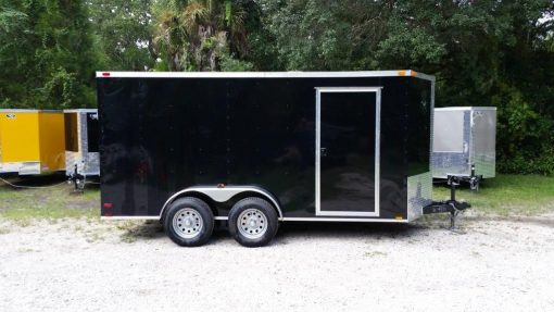 6x14 TA Trailer - Black, Ramp, Side Door, Extra Height