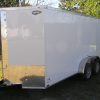 6x14 TA Trailer - White, Rear Double Doors, Side Door, Extra Height