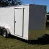 6x14 TA Trailer - White, Rear Double Doors, Side Door, Extra Height