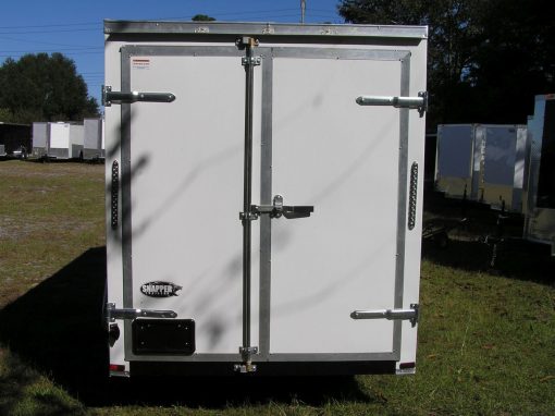 6x14 TA Trailer - White, Rear Double Doors, Side Door, Extra Height