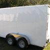 6x14 TA Trailer - White, Rear Double Doors, Side Door, Extra Height