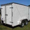 6x14 TA Trailer - White, Rear Double Doors, Side Door, Extra Height
