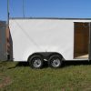 6x14 TA Trailer - White, Rear Double Doors, Side Door, Extra Height