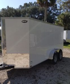 6x14 TA Trailer - White, Ramp, Side Door, Extra Height
