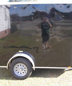 6x8 SA Trailer - Black, Double Barn Doors, Extra Height