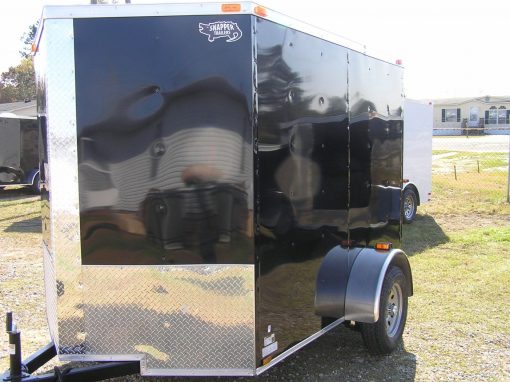 6x8 SA Trailer - Black, Ramp, Extra Height