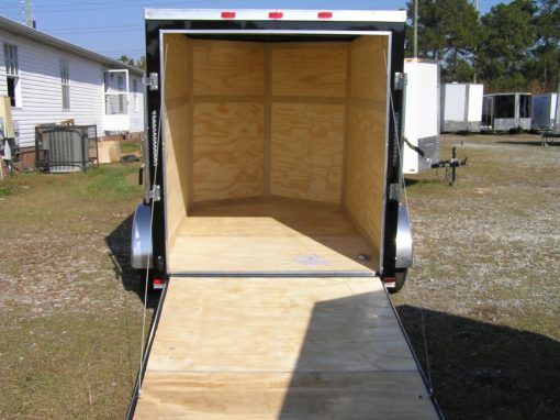 6x8 SA Trailer - Black, Ramp, Extra Height