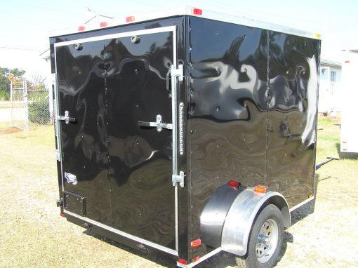 6x8 SA Trailer - Black, Ramp, Extra Height