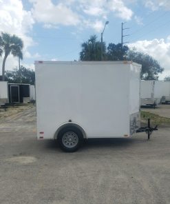 6x8 SA Trailer - White, Ramp, Extra Height