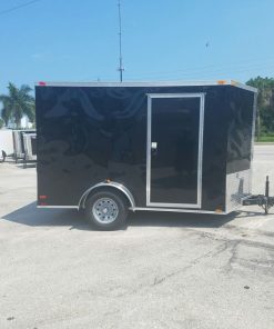 7x10 SA Trailer - Black, Ramp, Side Door, Extra Height, and Electric Brakes