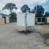 7x10 TA Trailer - White, Barn Doors, Side Door, Extra Height