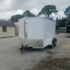 7x10 TA Trailer - White, Barn Doors, Side Door, Extra Height