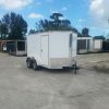 7x10 TA Trailer - White, Barn Doors, Side Door, Extra Height