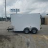 7x10 TA Trailer - White, Barn Doors, Side Door, Extra Height
