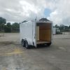 7x10 TA Trailer - White, Barn Doors, Side Door, Extra Height