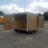 7x10 TA Trailer - White, Barn Doors, Side Door, Extra Height