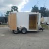 7x10 TA Trailer - White, Barn Doors, Side Door, Extra Height