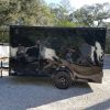 7x12 SA Trailer - Black with Blackout Package, Barn Doors, Side Door, Brakes, Extra Height