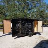 7x12 SA Trailer - Black with Blackout Package, Barn Doors, Side Door, Brakes, Extra Height