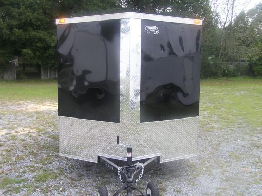 7x12 SA Trailer - Black, Ramp, Side Door, Brakes, Extra Height