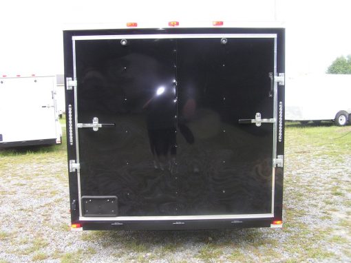 7x12 SA Trailer - Black, Ramp, Side Door, Brakes, Extra Height