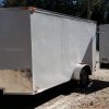 7x12 SA Trailer - White, Barn Doors, Side Door, Brakes, Extra Height